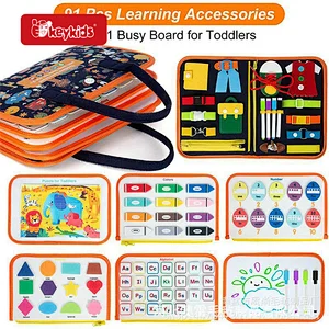 Hot Selling Montessori Travel Toy Soft Felt Busy Learning Board For Kids W12D527